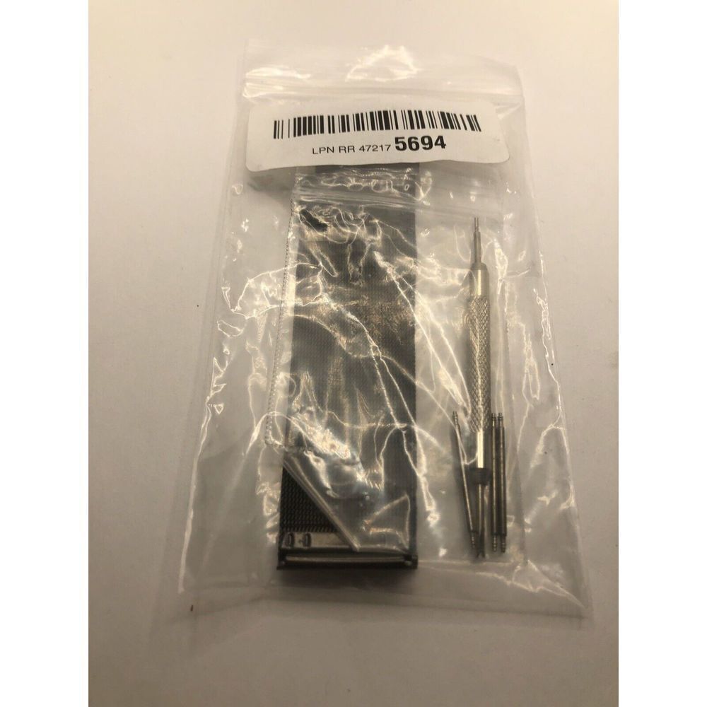 Watch Band Replacement Parts 2 Piece Black In Packaging With Tool 24mm PY45